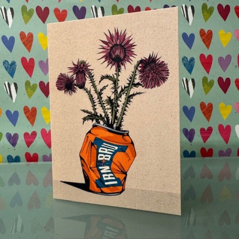 Blank card - Irn Bru & Thistles